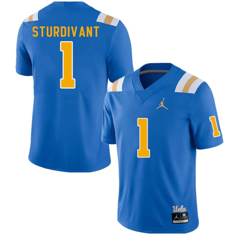 Men #1 J.Michael Sturdivant UCLA Bruins College Football Jerseys Stitched Sale-Royal